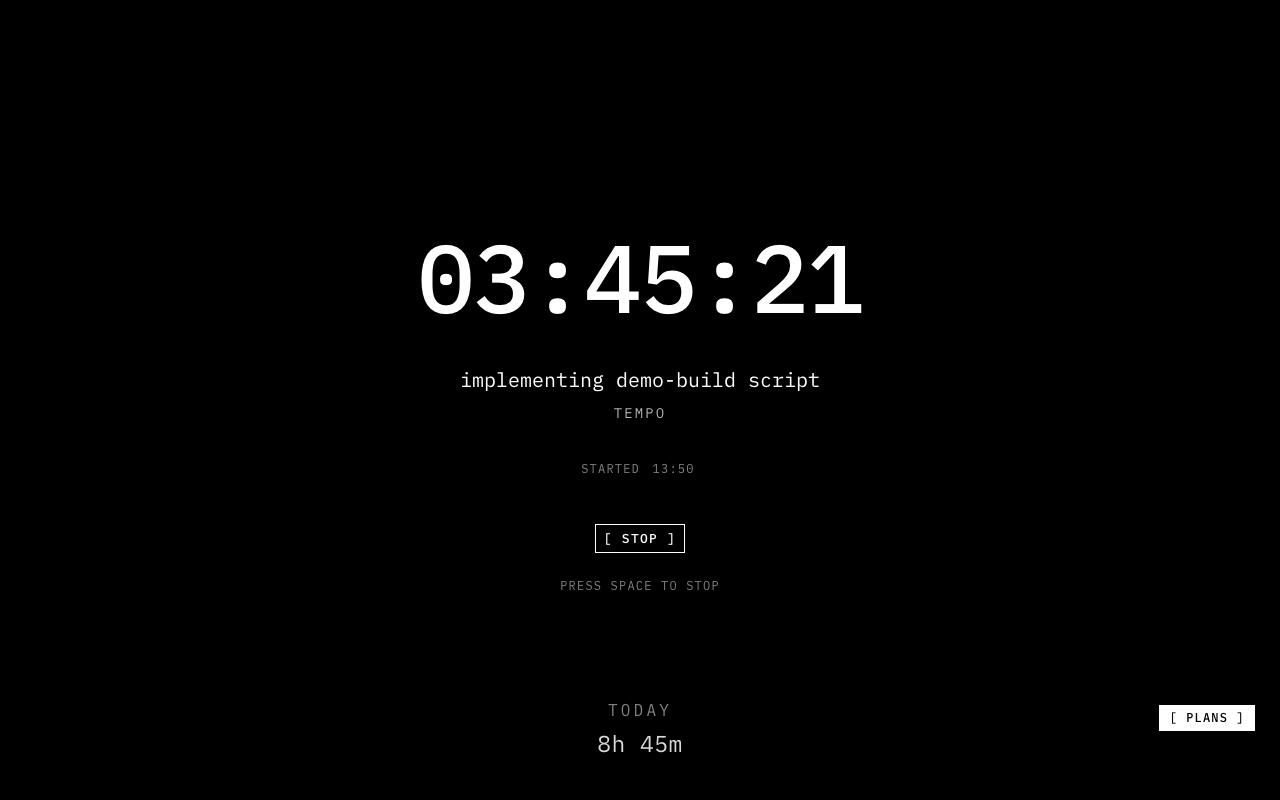 timer — track time with a running clock